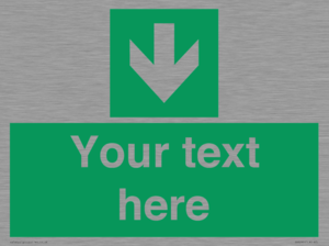 Safe condition Custom arrow down sign